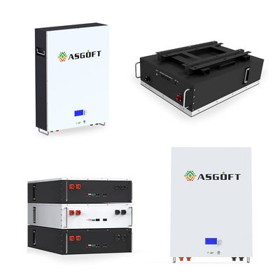 壁に取り付けられたSolar Energy貯蔵システムLfp 5kw 10kw 51.2v 48v 100ah Lifepo4 パワーウォール電池