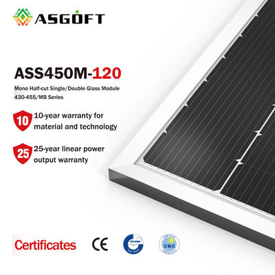 450W 550W 600W 700Wのモノクリスタル光起電太陽半電池のパネル モジュールASGOFT