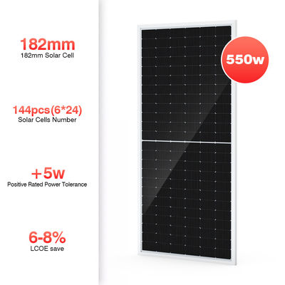 家のための透明な450w 500w 540wのモノラルBifacial太陽電池パネルシステム