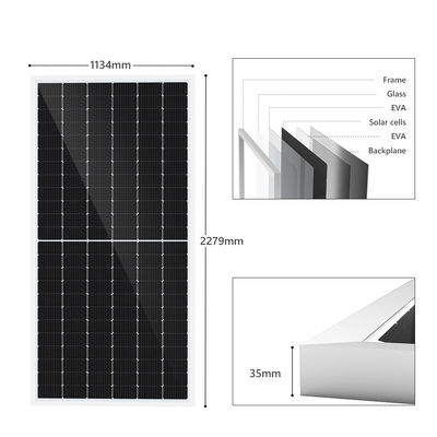 屋根の土台太陽モノクリスタルPVは540ワット600w 550 WPにパネルをはめる