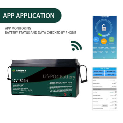 ASGOFT Lipo4 Lifepo4電池100ah 150AH 12ボルトの李イオン電池のパック