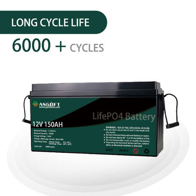 ASGOFT Lipo4 Lifepo4電池100ah 150AH 12ボルトの李イオン電池のパック