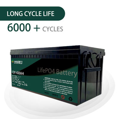 ASGOFT RVのゴルフ カートのためのSolar Energy Lifepo4 12Vのリチウム電池のパック400ahのパック