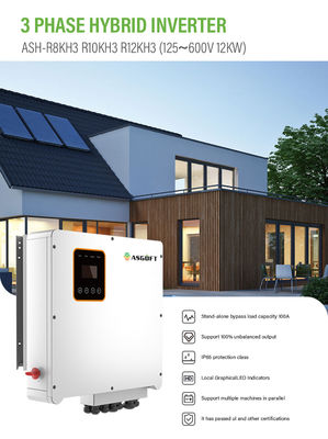 7kw 8kw 10kw 15kwの雑種太陽インバーター48v 240vエネルギー蓄積の割れ目段階