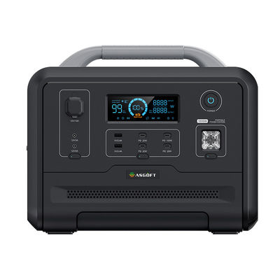 USB*4 PD*4 DC*2の屋外の電源の携帯用充電器のための1200W 2000Wh 5V 12V充満動力火車力銀行