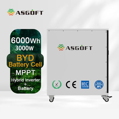 6Kwh lifepo4電池の太陽充満エネルギー蓄積電池システム6KWインバーター