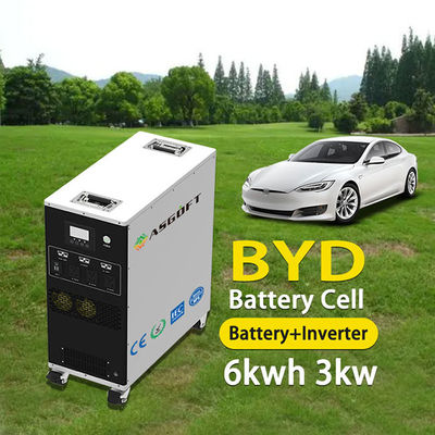 太陽満たされた携帯用力銀行6Kwh電池および3Kwインバーター携帯用移動式力