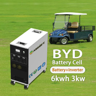 6Kwh lifepo4 バッテリー &amp; 3KW インバーター屋外充電ポータブル電源銀行