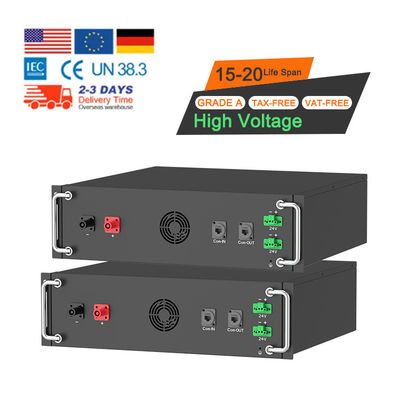 高電圧15kwh-750kwh リチウム鉄電池 Lifepo4 51.2v 100Ah ラック搭載電池 リチウムイオン電池