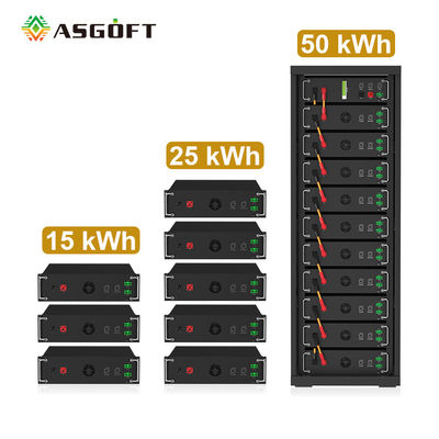 高電圧15kwh-750kwh リチウム鉄電池 Lifepo4 51.2v 100Ah ラック搭載電池 リチウムイオン電池