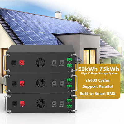 高電圧15kwh-750kwh リチウム鉄電池 Lifepo4 51.2v 100Ah ラック搭載電池 リチウムイオン電池