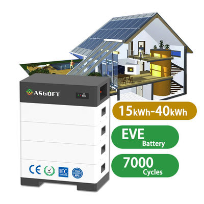 高電圧家庭用エネルギー貯蔵システム 15kwh-40kwh 100Ah リチウムイオン電池 積み重ねられる太陽電池