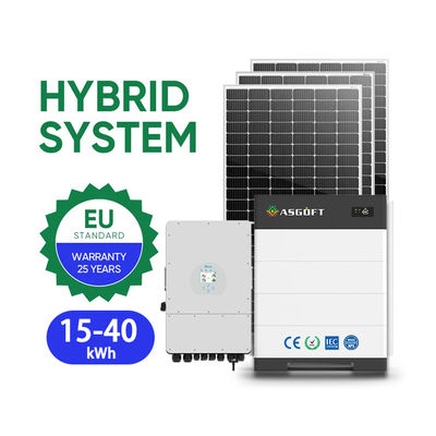 蓄積可能な家庭用エネルギー 15kwh - 40kwh ラック ソーラーパネルのためのLifePo4 ハイブリッド逆太陽系