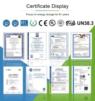 10年保証 EU ストック 6000 サイクルの時間 51.2v 100ah 5kwh Lifepo4 プラグアンドプレイ 貯蔵電池