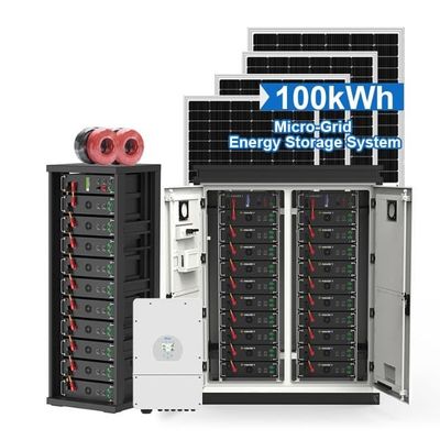 50Kw 60Kw 70Kw 100Kw オン・グリッド リチウム電池付き太陽光発電貯蔵システム